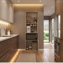 Έπιπλο κουζίνας Tuco 1 Megapap χρώμα sapphire oak 53,8x40x180εκ.