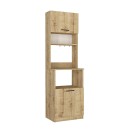 Έπιπλο κουζίνας Tuco 1 Megapap χρώμα sapphire oak 53,8x40x180εκ.