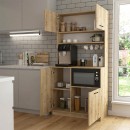 Έπιπλο κουζίνας Tuco 2 Megapap χρώμα sapphire oak 90x40x180εκ.