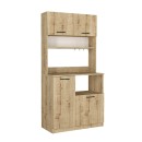 Έπιπλο κουζίνας Tuco 2 Megapap χρώμα sapphire oak 90x40x180εκ.