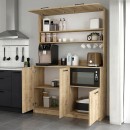 Έπιπλο κουζίνας Tuco 3 Megapap χρώμα sapphire oak 123,8x40x180εκ.
