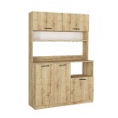 Έπιπλο κουζίνας Tuco 3 Megapap χρώμα sapphire oak 123,8x40x180εκ.