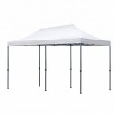 Κιόσκι - Gazebo Bari Megapap πτυσσόμενο μεταλλικός σκελετός - αδιάβροχο ύφασμα χρώμα λευκό 3x6x3,27m.