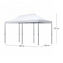 Κιόσκι - Gazebo Bari Megapap πτυσσόμενο μεταλλικός σκελετός - αδιάβροχο ύφασμα χρώμα λευκό 3x6x3,27m.
