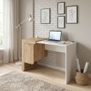 Γραφείο εργασίας Dario Megapap χρώμα sepet oak - λευκό 120x60x73,2εκ.