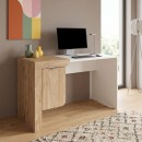 Γραφείο εργασίας Dario Megapap χρώμα sepet oak - λευκό 120x60x73,2εκ.
