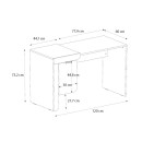 Γραφείο εργασίας Dario Megapap χρώμα sepet oak - λευκό 120x60x73,2εκ.
