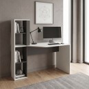 Γραφείο εργασίας Gemini Megapap χρώμα ανθρακί - λευκό 121,8x59,6x131,8εκ.