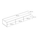 Έπιπλο τηλεόρασης επιτοίχιο Damla Megapap με LED χρώμα travertine 180x29,5x29,5εκ.