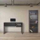 Γραφείο εργασίας με κλειδαριά Concept Megapap χρώμα ανθρακί 120x60x75εκ.