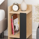 Κομοδίνο Elos Megapap αριστερό χρώμα saphhire oak - silky black 30x31,7x55εκ.