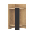 Κομοδίνο Elos Megapap αριστερό χρώμα saphhire oak - silky black 30x31,7x55εκ.