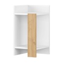 Κομοδίνο Elos Megapap αριστερό χρώμα λευκό - saphhire oak 30x31,7x55εκ.