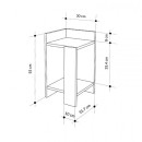 Κομοδίνο Elos Megapap αριστερό χρώμα λευκό - saphhire oak 30x31,7x55εκ.