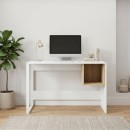 Γραφείο εργασίας Cubo Megapap χρώμα λευκό - sapphire oak 110x50x75εκ.