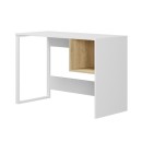 Γραφείο εργασίας Cubo Megapap χρώμα λευκό - sapphire oak 110x50x75εκ.