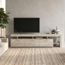 Έπιπλο τηλεόρασης Acnes Megapap χρώμα travertine 220x40x52εκ.