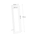 Καθρέπτης δαπέδου - τοίχου Lalu Μegapap χρώμα sencron black 40x150εκ.
