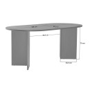 Τραπέζι Sablin Megapap χρώμα black wood 180x89,5x75εκ.