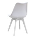 Σετ τραπεζαρία 5τμχ Allos - Viva Megapap χρώμα sapphire oak - λευκό 75x75x77εκ.
