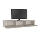 Έπιπλο τηλεόρασης επιτοίχιο Damla Megapap με LED χρώμα sandstone 180x29,5x29,5εκ.