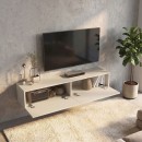 Έπιπλο τηλεόρασης επιτοίχιο Aristo Megapap με LED χρώμα sandstone 135x31,6x25εκ.