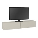 Έπιπλο τηλεόρασης επιτοίχιο Aristo Megapap με LED χρώμα sandstone 135x31,6x25εκ.