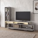 Σύνθεση τηλεόρασης Simal Megapap με LED χρώμα γκρι σκυροδέματος 168,2x31,3x120εκ.