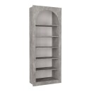 Βιβλιοθήκη Voila Megapap χρώμα γκρι σκυροδέματος 74x35x180εκ.