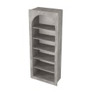 Βιβλιοθήκη Voila Megapap χρώμα γκρι σκυροδέματος 74x35x180εκ.