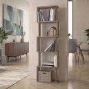 Βιβλιοθήκη Alvina Megapap χρώμα καρυδί 45x19,6x158,8εκ.