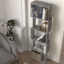 Βιβλιοθήκη Alvina Megapap χρώμα γκρι σκυροδέματος 45x19,6x158,8εκ.