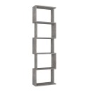 Βιβλιοθήκη Alvina Megapap χρώμα γκρι σκυροδέματος 45x19,6x158,8εκ.