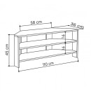 Έπιπλο τηλεόρασης γωνιακό Thales Megapap χρώμα black wood 110x36x45εκ.