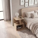 Κομοδίνο - Τραπεζάκι βοηθητικό Entiero Megapap χρώμα sapphire oak 39,8x35x54,6εκ.