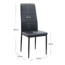 Σετ τραπεζαρία 5τμχ Darlen - Rosa Megapap χρώμα sapphire oak - μαύρο 125x72x74εκ.