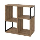 Βιβλιοθήκη Bolton Megapap χρώμα ανοιχτό καρυδί 62x22x62εκ.