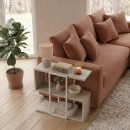 Τραπεζάκι βοηθητικό Homia Megapap χρώμα sandstone 56x25x56,5εκ.