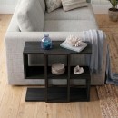 Τραπεζάκι βοηθητικό Homia Megapap χρώμα black wood 56x25x56,5εκ.