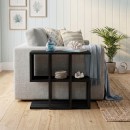 Τραπεζάκι βοηθητικό Homia Megapap χρώμα black wood 56x25x56,5εκ.