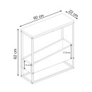 Τραπεζάκι βοηθητικό Lido Megapap χρώμα sandstone 60x22x62εκ.