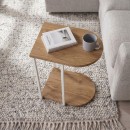 Τραπεζάκι βοηθητικό Roya Megapap χρώμα καρυδί Ud 41,5x32x56εκ.
