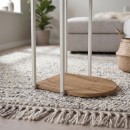 Τραπεζάκι βοηθητικό Roya Megapap χρώμα καρυδί Ud 41,5x32x56εκ.