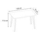 Τραπέζι Xana Megapap χρώμα black wood 120x70x77,5εκ.