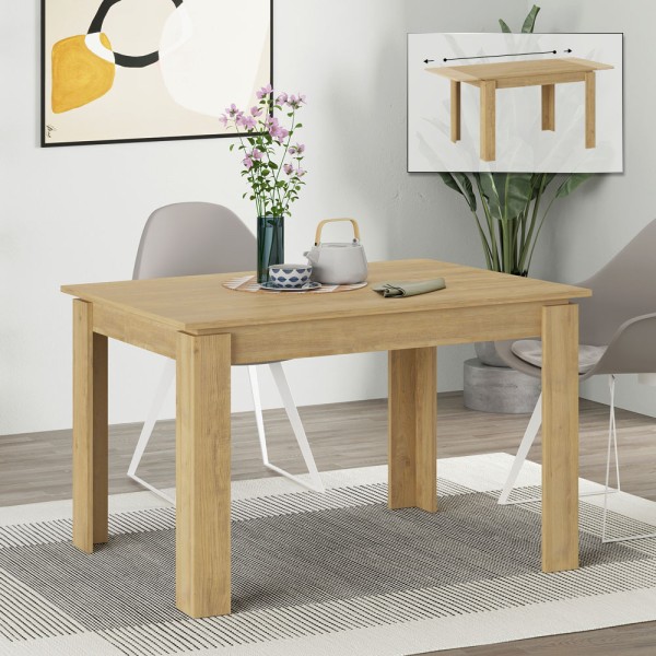 Τραπέζι Tolmen Megapap επεκτεινόμενο χρώμα sapphire oak 120/170x80x75εκ.