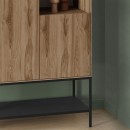 Μπουφές Amira Megapap χρώμα καρυδί Ud - black wood 90x40x125εκ.