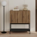 Μπουφές Amira Megapap χρώμα καρυδί Ud - black wood 80x40x90εκ.