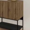 Μπουφές Amira Megapap χρώμα καρυδί Ud - black wood 80x40x90εκ.