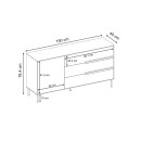 Μπουφές Arch Megapap χρώμα sandstone 150x40x78,4εκ.