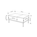 Τραπεζάκι σαλονιού Cailin Megapap χρώμα sepet oak - black wood 90x56x40,6εκ.
